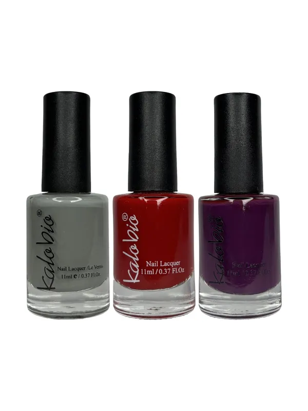 KALOBIO_Pastel_Nail_Enamel_Trio_–_Fossil,_Celosia_&_Velour_|_Speckled_Nail_Polish_Set_|_Long-Lasting,_Quick-Dry