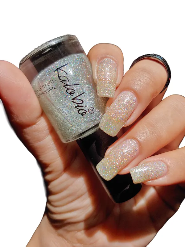ColorHalo_Glitter_Nail_Lacquer_|_Intense_Sparkle,_Long-Lasting,_Chip-Resistant_&_Quick_Dry_Formula_|_Starlit_KSK03_|_11ml_-_Pack_of_2