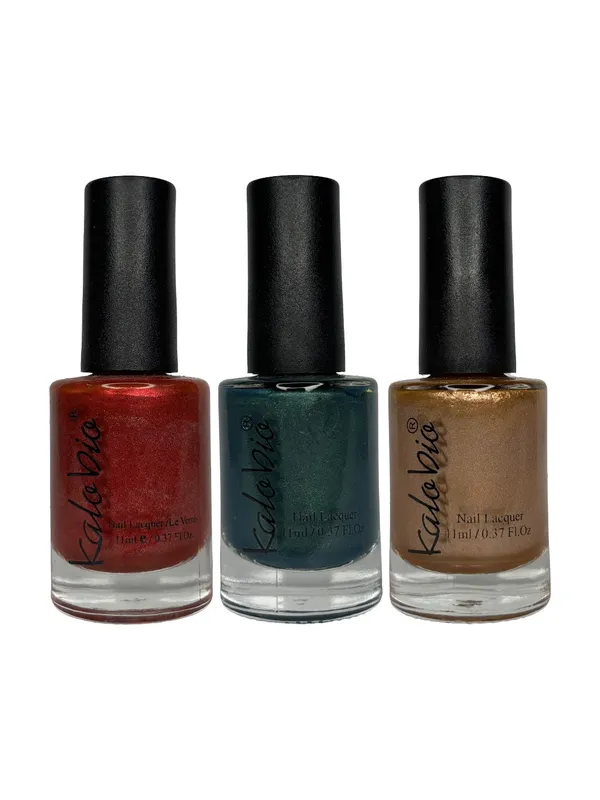 KALOBIO_Metallic_Trio_–_Flareon,_Serebii_&_Cinnamon_|_Speckled_Nail_Polish_Set_|_Long-Lasting,_Quick-Dry
