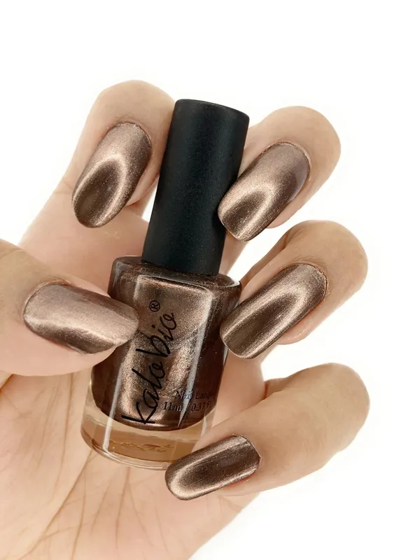 ColorHalo_Metallic_Nail_Lacquer_|_Long-Lasting,_High_Shine,_Chip-Resistant_&_Quick_Dry_Finish_|_Peanut_KM17_|_11ml_-_Pack_of_2