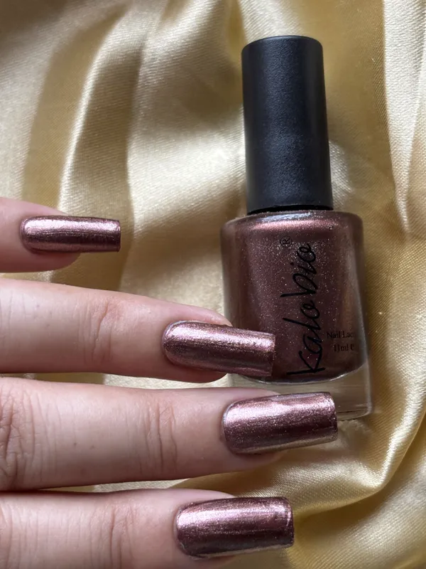 ColorHalo_Metallic_Nail_Lacquer_|_Long-Lasting,_High_Shine,_Chip-Resistant_&_Quick_Dry_Finish_|_Bronzelle_KM30_|_11ml_-_Pack_of_2