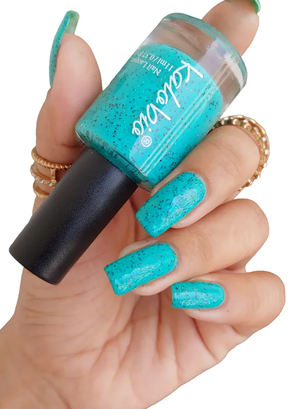 ColorHalo_Cookie_Crumble_Nail_Lacquer_|_Textured_Crumble_Effect,_Long-Lasting,_Chip-Resistant_&_Quick_Dry_|_Teal_KCC16_11ml_-_Pack_of_2