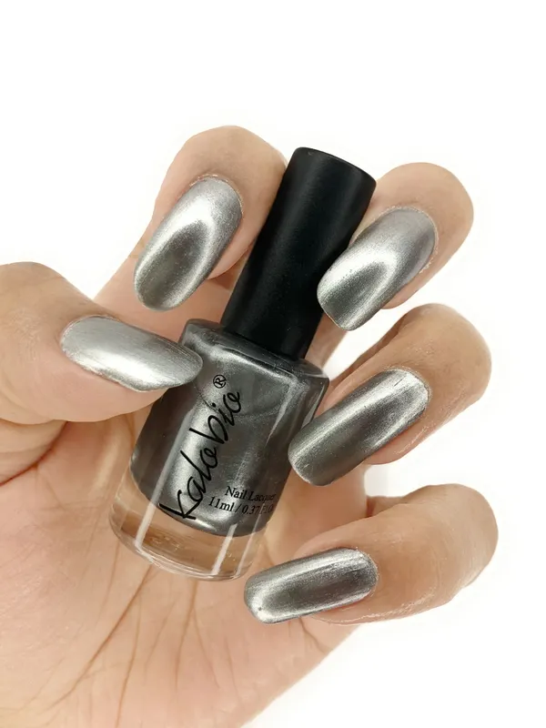 ColorHalo_Metallic_Nail_Lacquer_|_Long-Lasting,_High_Shine,_Chip-Resistant_&_Quick_Dry_Finish_|_Silver_Chrome_KM18_|_11ml_-_Pack_of_2