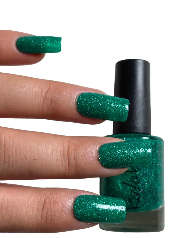 ColorHalo_Glitter_Nail_Lacquer_|_Intense_Sparkle,_Long-Lasting,_Chip-Resistant_&_Quick_Dry_Formula_|_Green_Sparkle_KSK02_|_11ml_-_Pack_of_2
