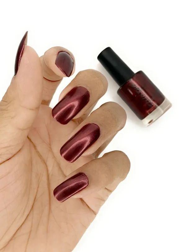 ColorHalo_Metallic_Nail_Lacquer_|_Long-Lasting,_High_Shine,_Chip-Resistant_&_Quick_Dry_Finish_|_Mahogany_KM16_|_11ml_-_Pack_of_2