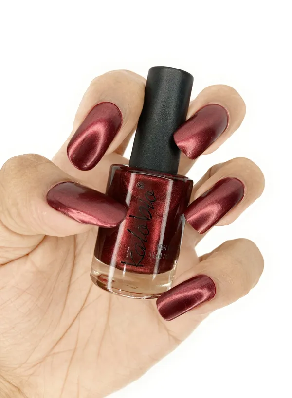 ColorHalo_Metallic_Nail_Lacquer_|_Long-Lasting,_High_Shine,_Chip-Resistant_&_Quick_Dry_Finish_|_Mahogany_KM16_|_11ml_-_Pack_of_2