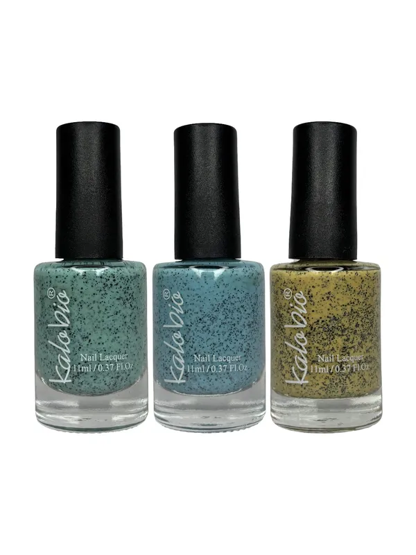KALOBIO_Cookie_Crumble_Trio_–_Electric_Blue,_Arctic_&_Dandelion_|_Speckled_Nail_Polish_Set_|_Long-Lasting,_Quick-Dry