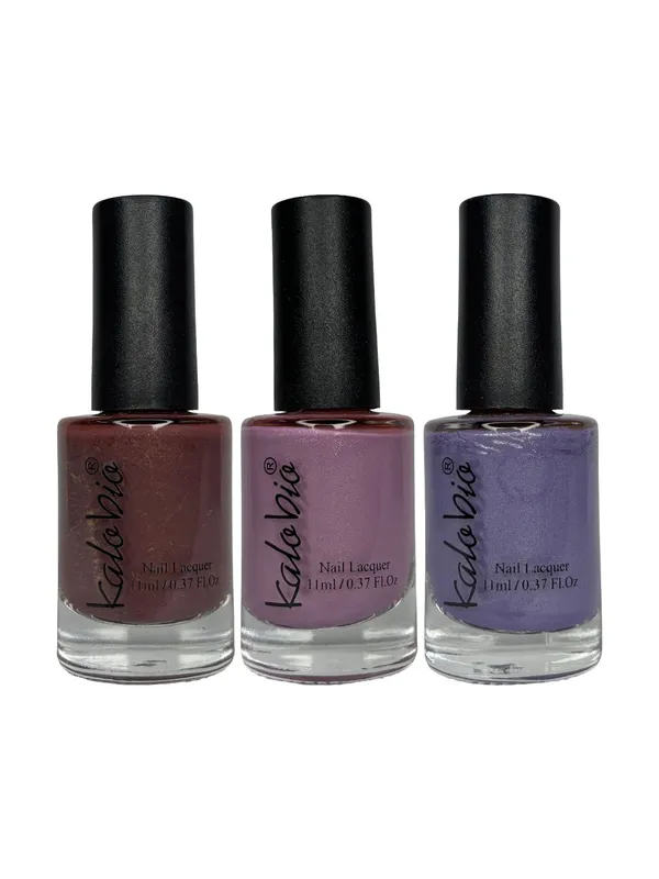 KALOBIO_Nail_Enamel_Polish_Trio_-_Magneta,_Vivillion_&_Jynx_|_Shimmery_Nail_Polish_Set_|_Long-Lasting,_Quick-Dry