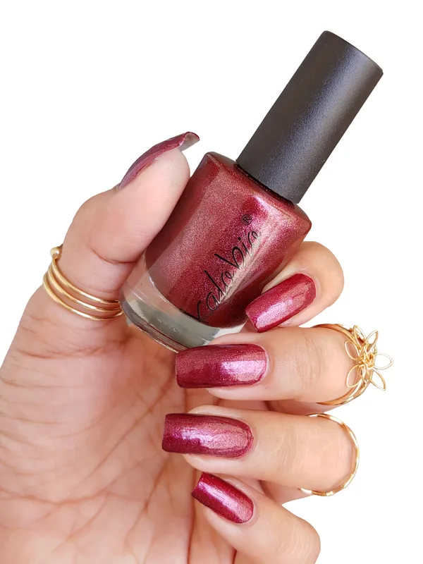ColorHalo_Metallic_Nail_Lacquer_|_Long-Lasting,_High_Shine,_Chip-Resistant_&_Quick_Dry_Finish_|_Dark_Garnet_KM20_|_11ml_-_Pack_of_2
