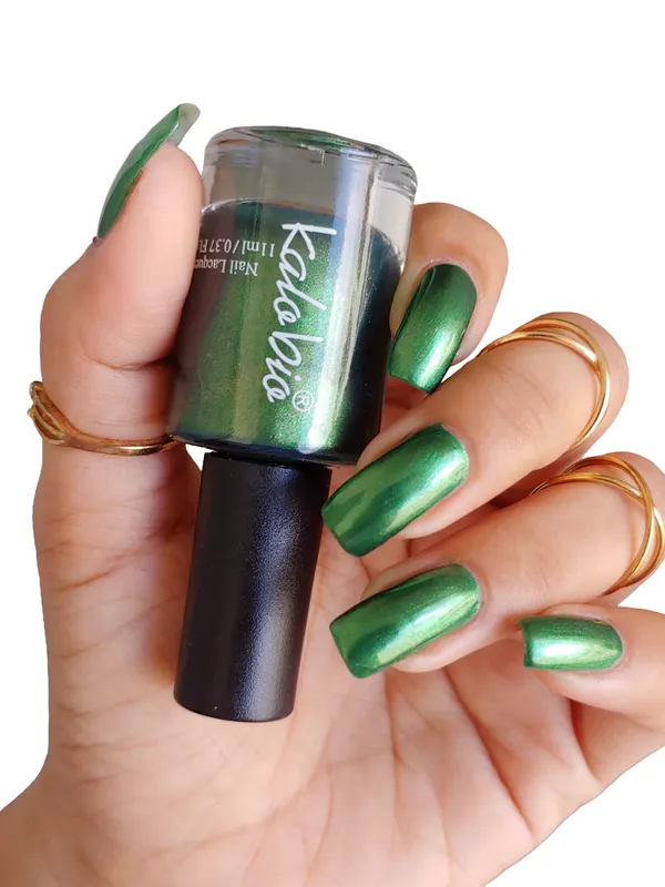 ColorHalo_Metallic_Nail_Lacquer_|_Long-Lasting,_High_Shine,_Chip-Resistant_&_Quick_Dry_Finish_|_Juniper_KM32_|_11ml_-_Pack_of_2