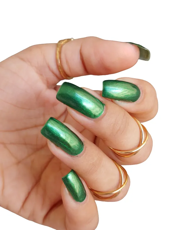 ColorHalo_Metallic_Nail_Lacquer_|_Long-Lasting,_High_Shine,_Chip-Resistant_&_Quick_Dry_Finish_|_Juniper_KM32_|_11ml_-_Pack_of_2