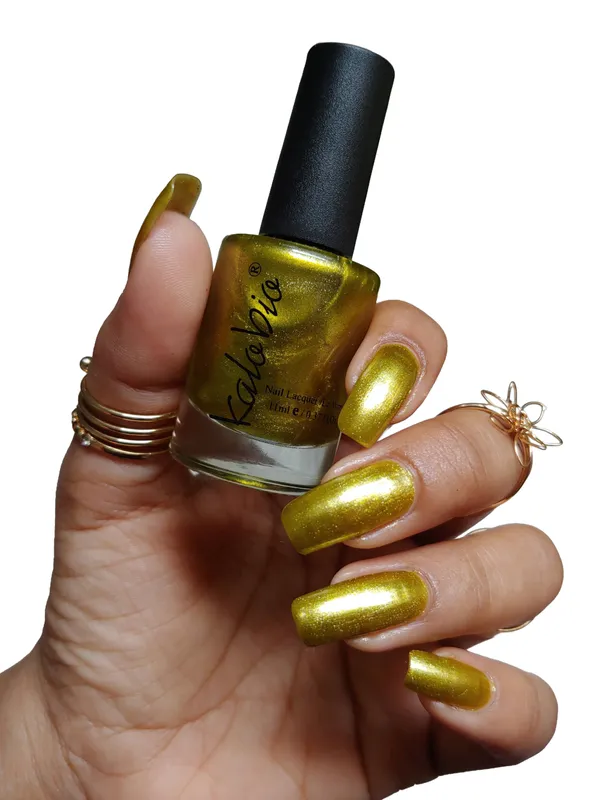 ColorHalo_Metallic_Nail_Lacquer_|_Long-Lasting,_High_Shine,_Chip-Resistant_&_Quick_Dry_Finish_|_Olivine_KM31_|_11ml_-_Pack_of_2