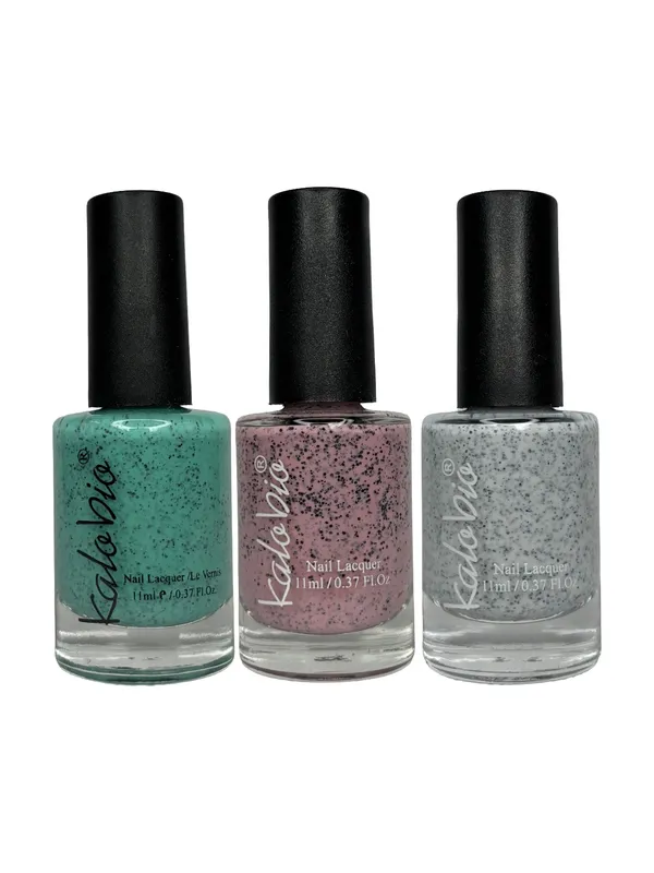 KALOBIO_Cookie_Crumble_Trio_–_Veronica,_Hibiscus_&_Daisy_White_|_Speckled_Nail_Polish_Set_|_Long-Lasting,_Quick-Dry