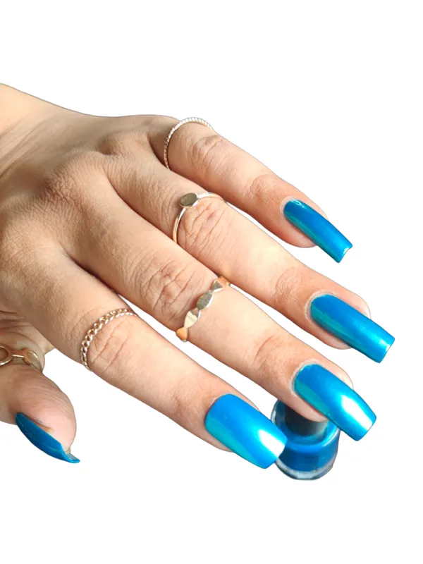 ColorHalo_Metallic_Nail_Lacquer_|_Long-Lasting,_High_Shine,_Chip-Resistant_&_Quick_Dry_Finish_|_Sapphire_KM28_|_11ml_-_Pack_of_2