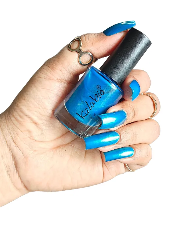 ColorHalo_Metallic_Nail_Lacquer_|_Long-Lasting,_High_Shine,_Chip-Resistant_&_Quick_Dry_Finish_|_Sapphire_KM28_|_11ml_-_Pack_of_2