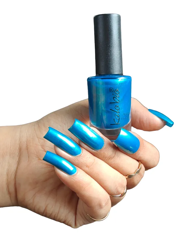 ColorHalo_Metallic_Nail_Lacquer_|_Long-Lasting,_High_Shine,_Chip-Resistant_&_Quick_Dry_Finish_|_Sapphire_KM28_|_11ml_-_Pack_of_2