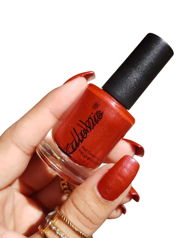 ColorHalo_Metallic_Nail_Lacquer_|_Long-Lasting,_High_Shine,_Chip-Resistant_&_Quick_Dry_Finish_|_Vermillion_KM13_|_11ml_-_Pack_of_2