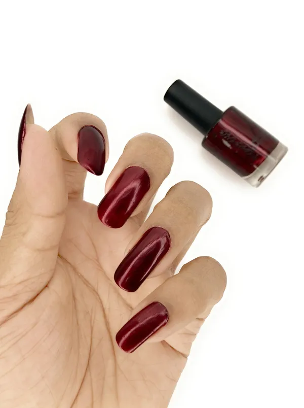 ColorHalo_Metallic_Nail_Lacquer_|_Long-Lasting,_High_Shine,_Chip-Resistant_&_Quick_Dry_Finish_|_Wine_KM5_|_11ml_-_Pack_of_2