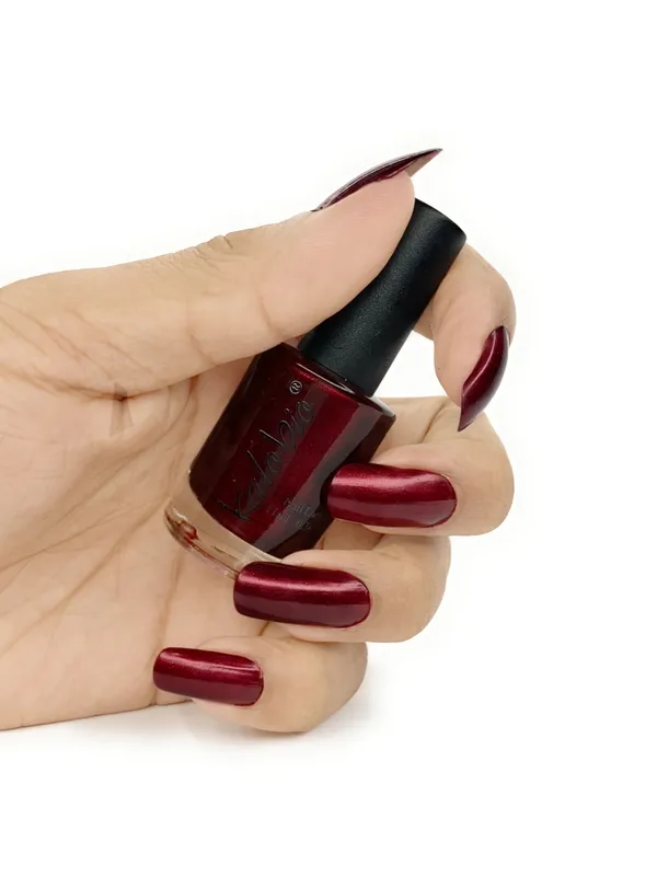 ColorHalo_Metallic_Nail_Lacquer_|_Long-Lasting,_High_Shine,_Chip-Resistant_&_Quick_Dry_Finish_|_Wine_KM5_|_11ml_-_Pack_of_2