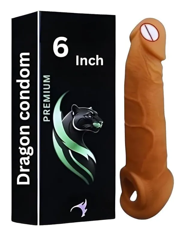 7_Inch_Silicone_Reusable_Condom_Tan