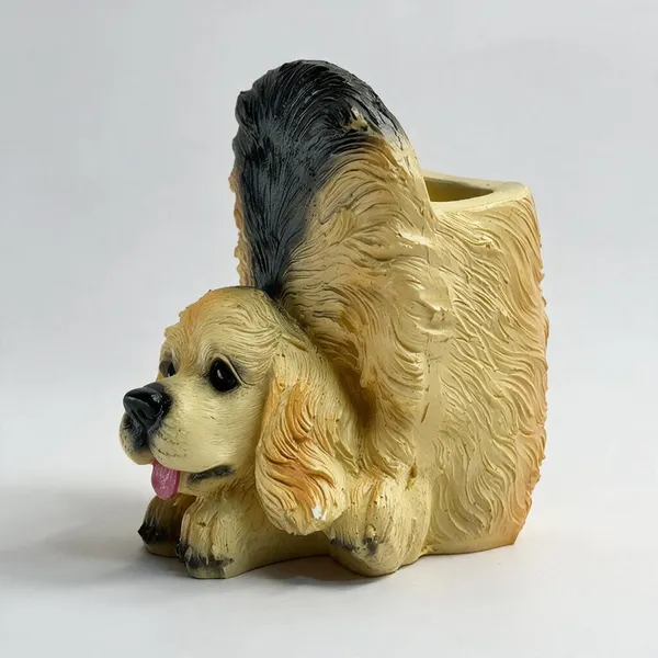 Resin_Novelty_Dog_Shaped_Desk_Pen_Holder