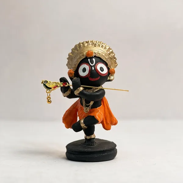 Black_Resin_Krishna_Playing_FluteAnd_Multicolor_Traditional_Seated_Hanuman_Idol_-__Pack_Of_2