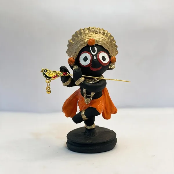 Black_Resin_Krishna_Playing_FluteAnd_Multicolor_Traditional_Seated_Hanuman_Idol_-__Pack_Of_2