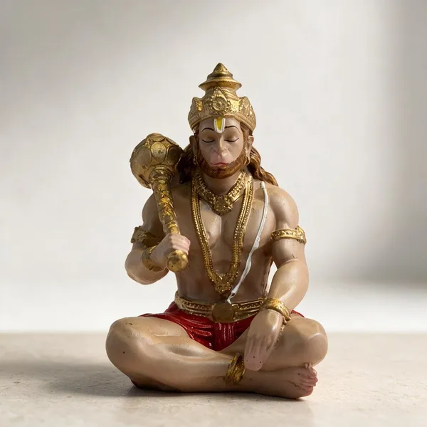Multicolor_Resin_Traditional_Seated_Hanuman_Idol