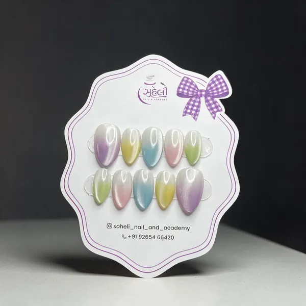 Saheli_Pastel_Glossy_Tapered_Press-On_Artificial_Nail_Set