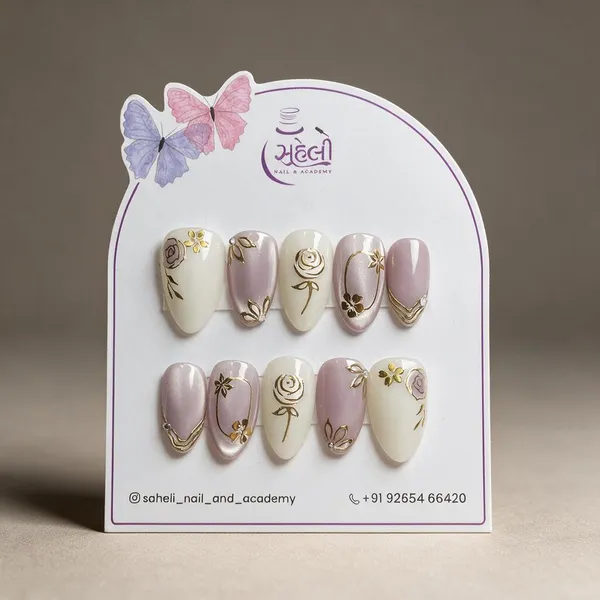 Saheli_Pastel_Mauve_Ivory_Almond_Floral_Press-On_Nails