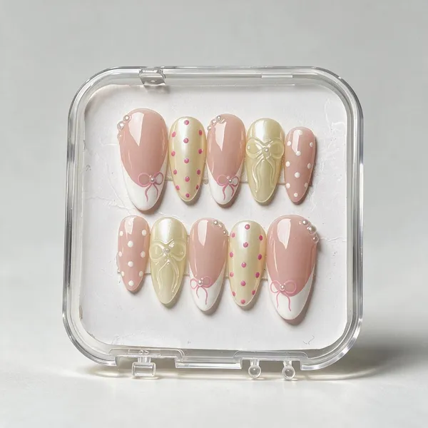 Pastel_Floral_Bow_Polka_Dot_Pearl_Press-On_Nail_Set