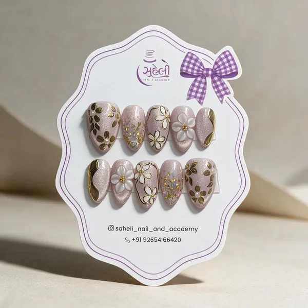 Saheli_Mauve_Floral_Glitter_Embellished_Press-On_Nail_Tips