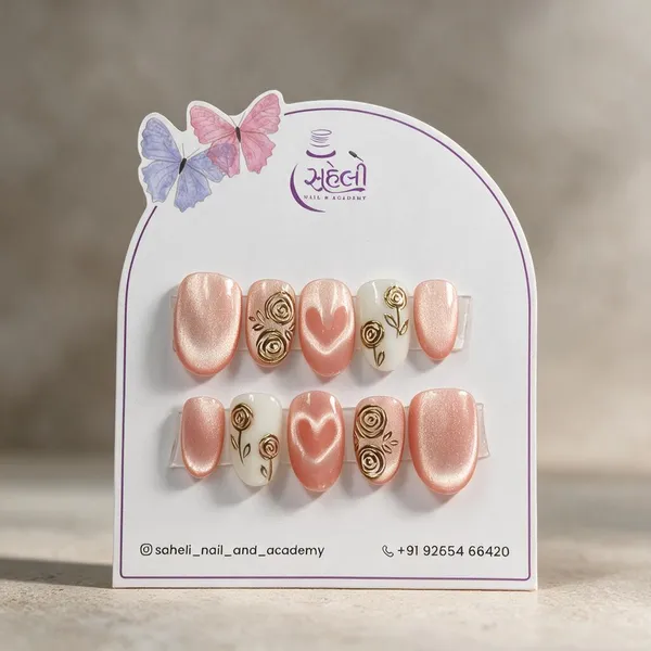 Saheli_Pink_Heart_Floral_Pearlescent_Press-On_Nail_Set