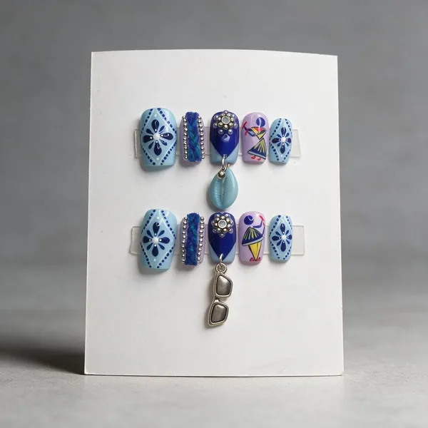 Saheli_Blue_Floral_Rhinestone_Embellished_Hair_Clip_Set_For_Women