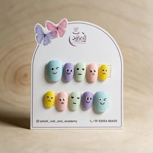 Pastel_Emoji_Design_Artificial_Press-On_Nail_Tips