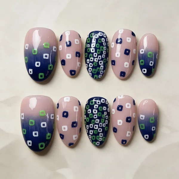 Pink_Blue_Geometric_Square_Pattern_Press-On_Nails