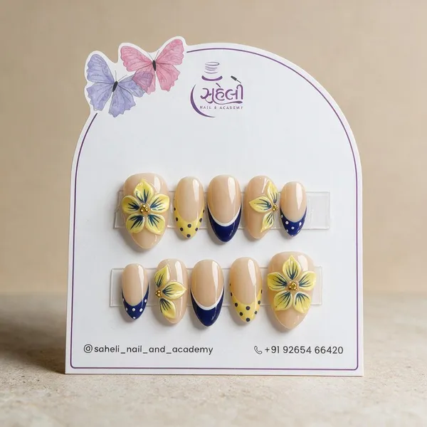 Beige_Blue_French_Tip_Yellow_Floral_Press-On_Nails