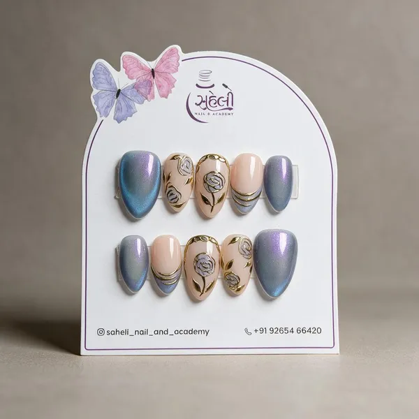 Blue_Gold_Metallic_Ornate_Press-On_Nail_Set