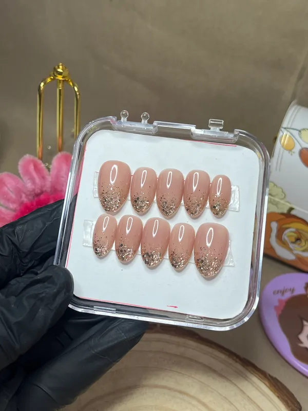 Nude_Pink_Glitter_Tip_Almond_Press-On_Nail_Set