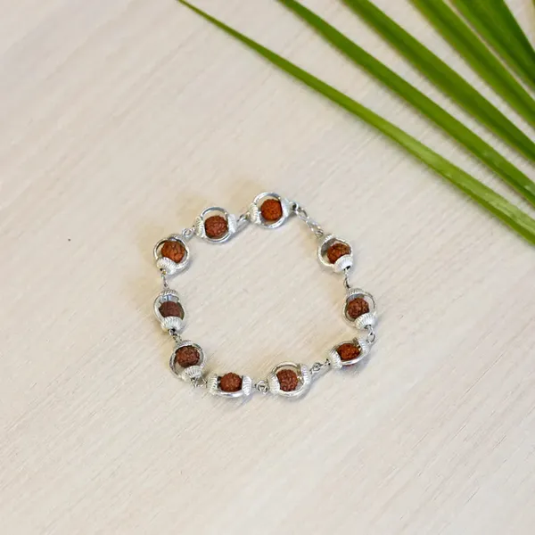 Brown_Rudraksha_Sterling_Silver_Cap_Bracelet_For_Men