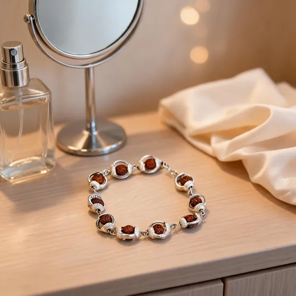 Brown_Rudraksha_Sterling_Silver_Cap_Bracelet_For_Men