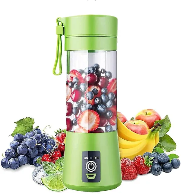 Green_Portable_Electric_Blender_With_Transparent_Jar