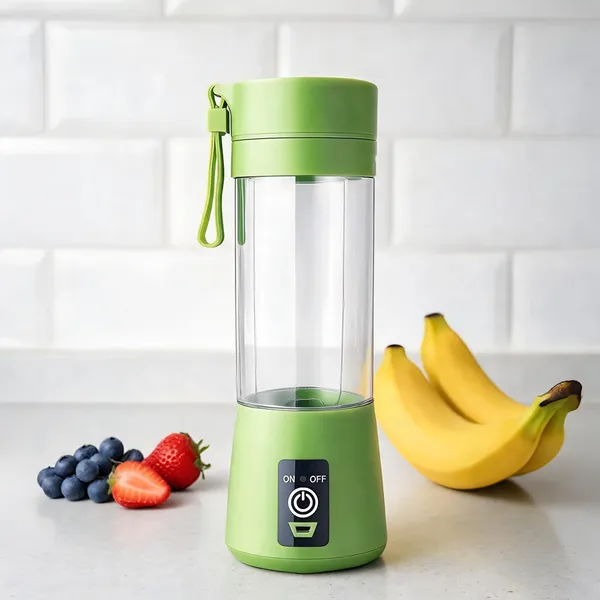 Green_Portable_Electric_Blender_With_Transparent_Jar