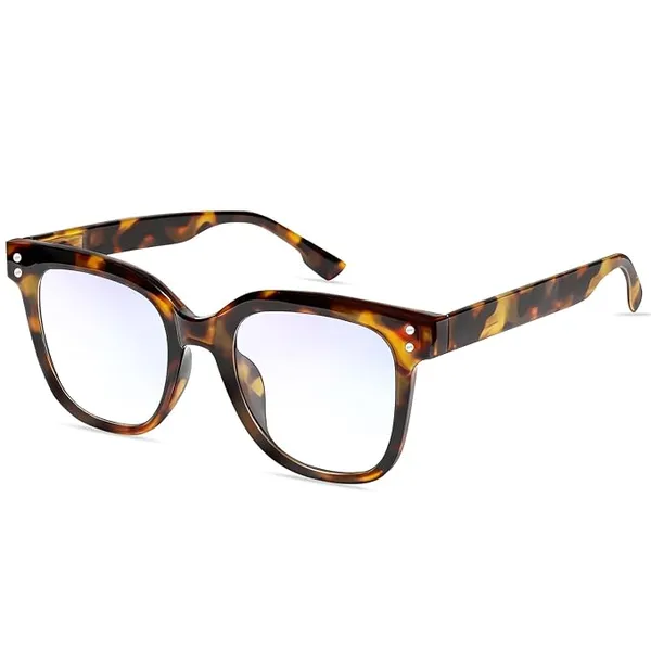 Brown_Tortoiseshell_Tr90_Rectangular_Light_Blocking_Glasses_For_Unisex