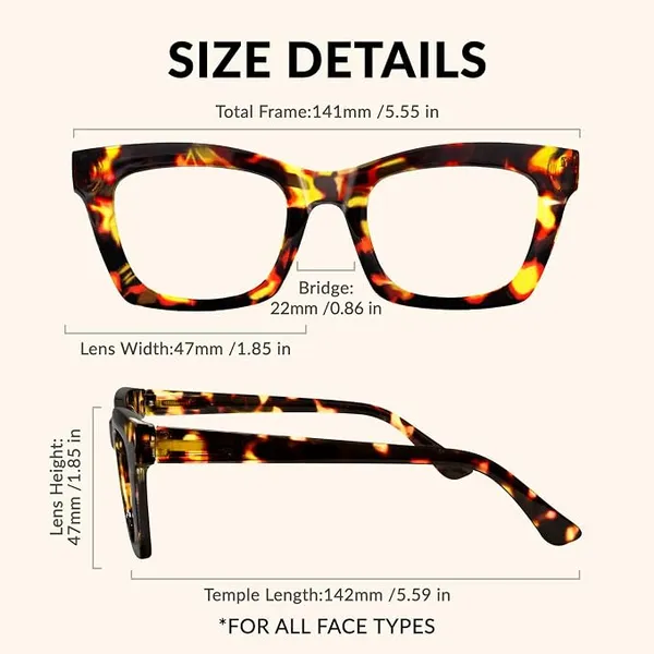 Brown_And_Amber_Tortoiseshell_Tr_90_Rectangular_Light_Blocking_Glasses_For_Unisex