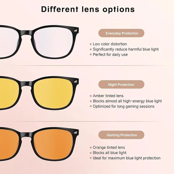 Multicolor_Tr90_Rectangular_Amber_Lens_Gaming_Computer_Glasses_For_Unisex