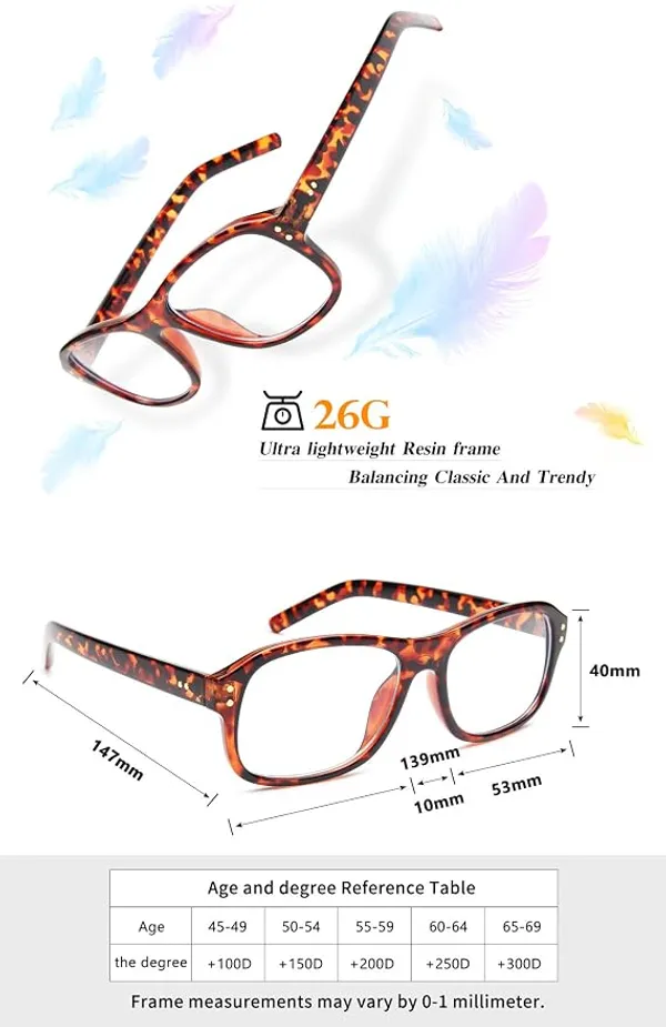 Brown_Tortoiseshell_Tr90_Rectangular_Smart_Tooth_Reading_Glasses_For_Unisex
