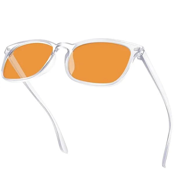 White_Tr90_Rectangular_Lens_Gaming_Computer_Glasses_For_Unisex