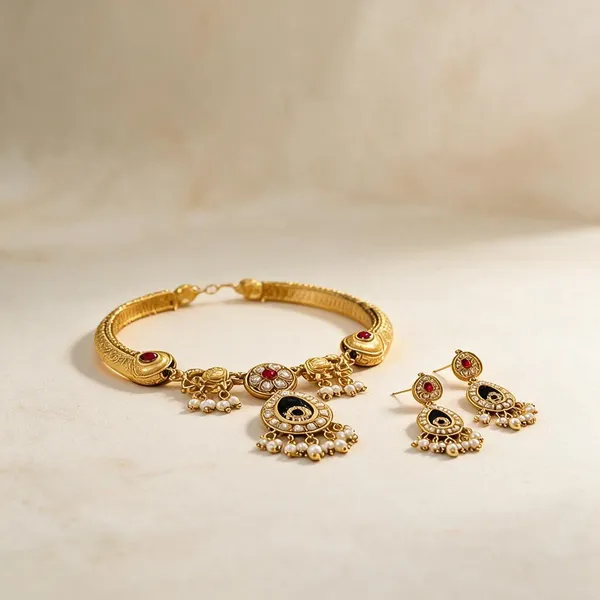 Gold_Plated_Brass_Stone_Ethnic_Pendant_Necklace_Set_For_Women
