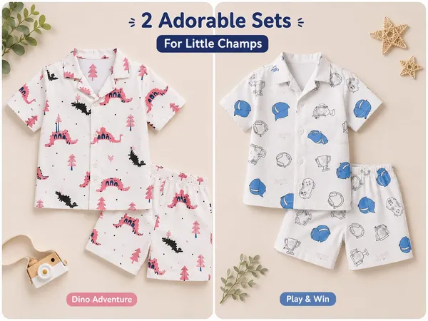 Pack_of_2_White_Printed_Shirt_And_Shorts_Sleepwear_Set_for_Boys